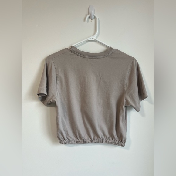 Wilfred Cropped Mauve Grey T-Shirt Tee - Picture 2 of 4